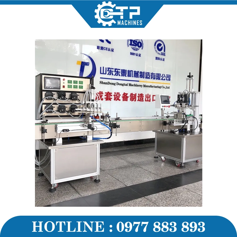 Dây Chuyền Chiết Rót Siết Nắp Tinh Dầu 6 Vòi - Ảnh 6