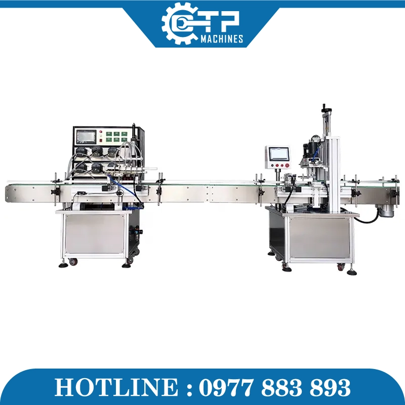 Dây Chuyền Chiết Rót Siết Nắp Tinh Dầu 6 Vòi - Ảnh 4