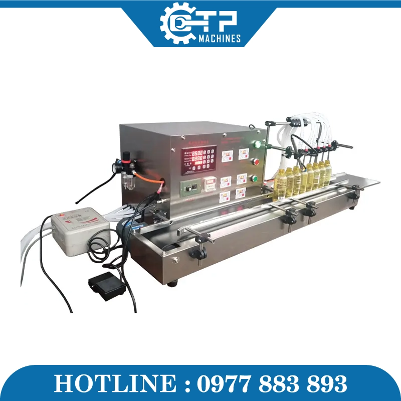Máy Chiết Rót 6 Vòi Tự Động Mini 3000BPH - Ảnh 3