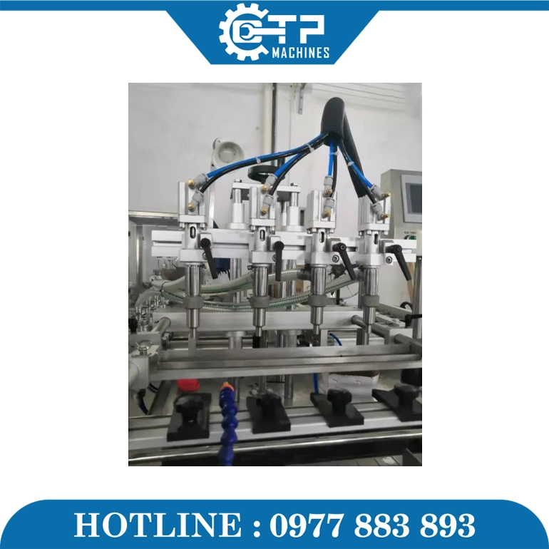 Máy Chiết Rót Dung Dịch Lỏng 2-12 Đầu Piston Tự Động - Ảnh 4