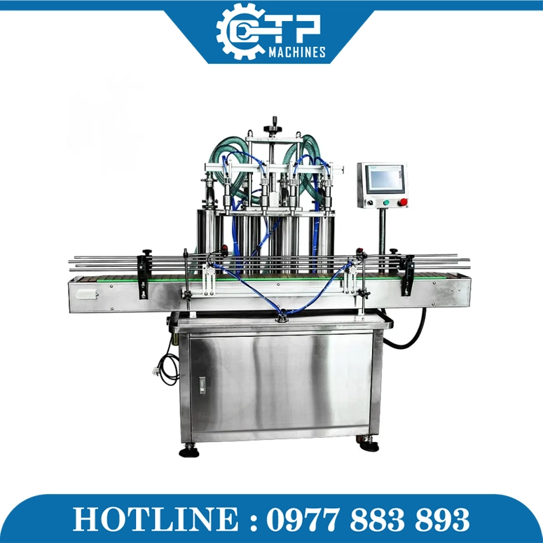 Máy Chiết Rót Dung Dịch Lỏng 2-12 Đầu Piston Tự Động - Ảnh 3