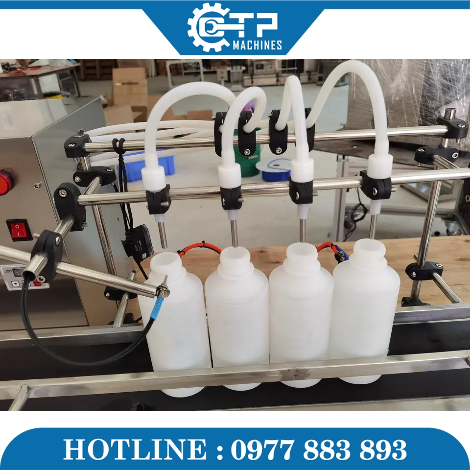 Máy Chiết Rót Dung Dịch Lỏng 4 Vòi Bán Tự Động - Ảnh 6