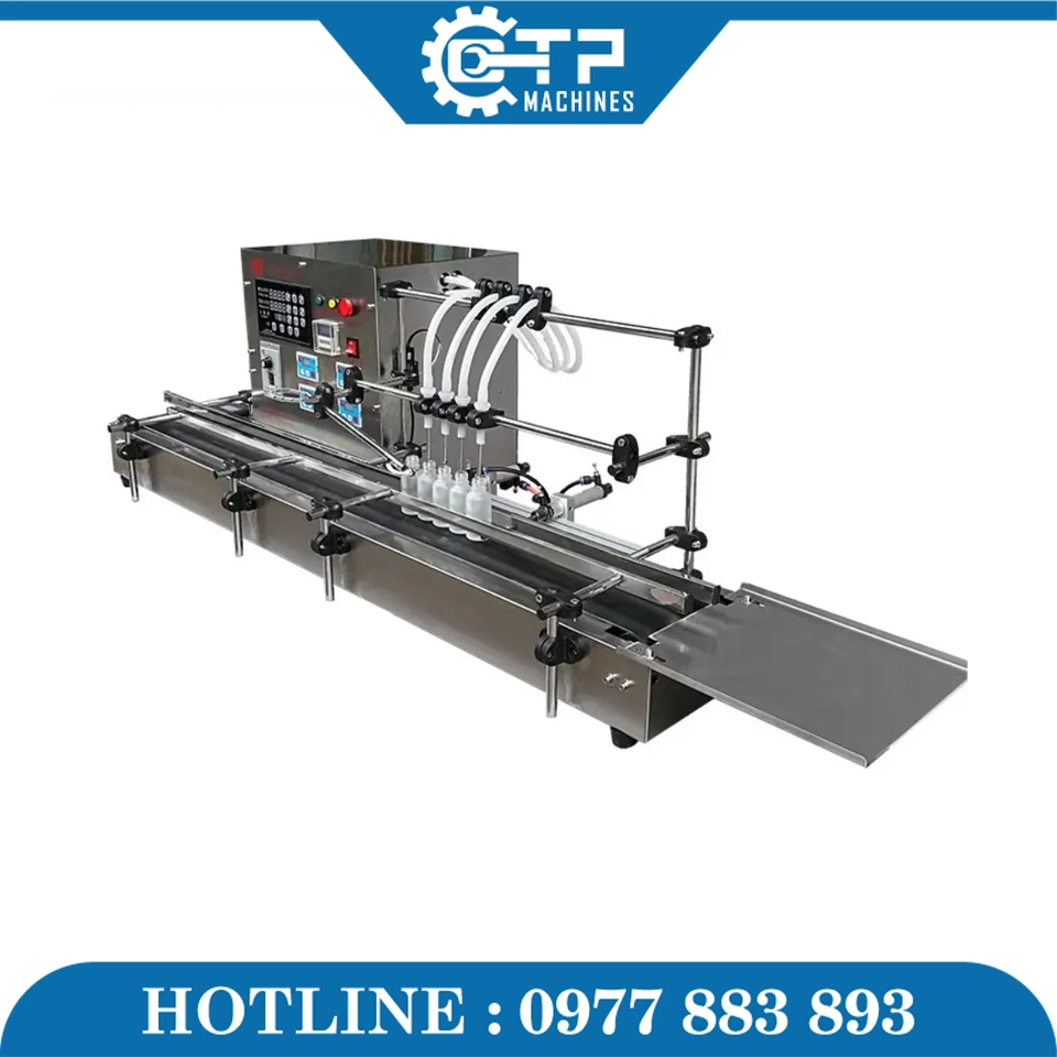 Máy Chiết Rót Dung Dịch Lỏng 4 Vòi Bán Tự Động - Ảnh 3