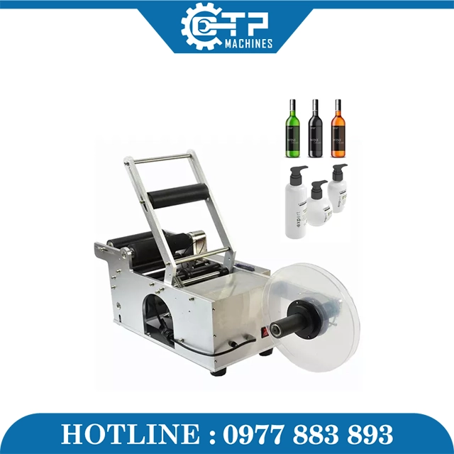 Máy Dán Decal Chai Tròn Bán Tự Động Có In Date - Ảnh 5