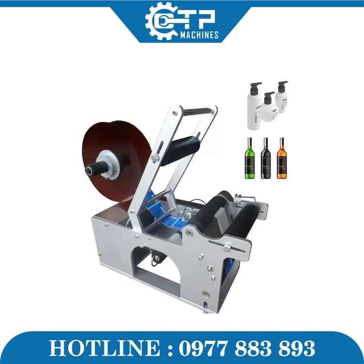 Máy Dán Decal Chai Tròn Bán Tự Động Có In Date - Ảnh 7