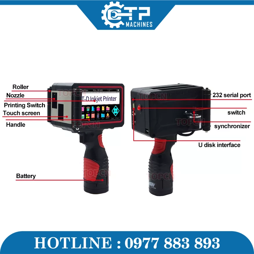 Máy In Date Phun Mã Ký Hiệu Size Lớn TD508 - Ảnh 7