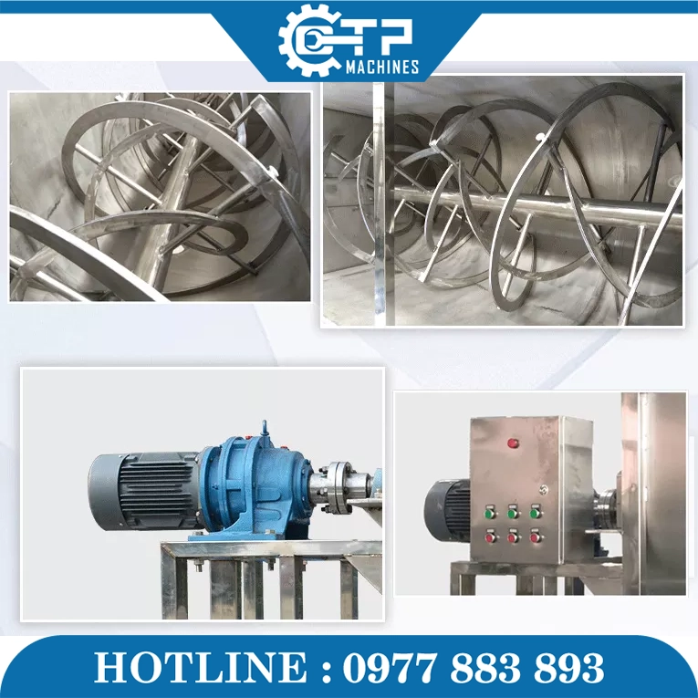 Máy Trộn Bột Nằm Ngang Xả Đáy - Ảnh 4